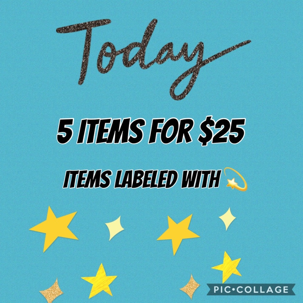 Items marked with a 💫 Are all 5 for $25!!!